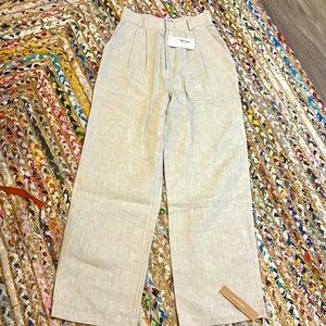 Brand NEW unworn Reformation Petites Vesta Pant Size 6P Color:Oatmeal